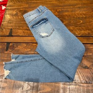 Stylish Blue Distressed Jeans